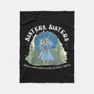 Sisters White Christmas Movie 1954 Xmas Snow Holid Fleece Blanket