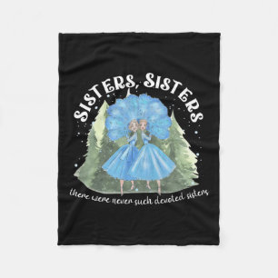 Sisters White Christmas Movie 1954 Xmas Snow Holid Fleece Blanket