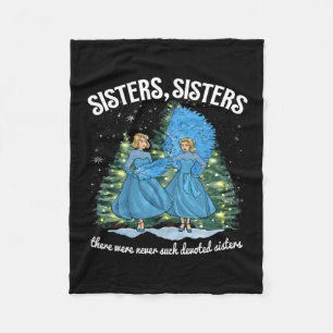Sisters White Christmas Movie 1954 Xmas Snow Holid Fleece Blanket