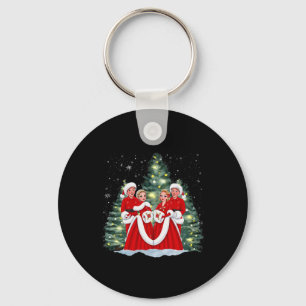Sisters White Christmas Movie 1954 Xmas Snow Holid Key Ring