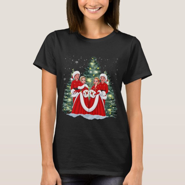 Sisters White Christmas Movie 1954 Xmas Snow Holid T-Shirt (Front)