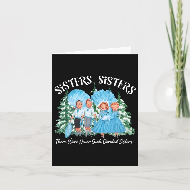 Sisters White Christmas Movie 1954 Xmas Snow Pajam Card (Front)