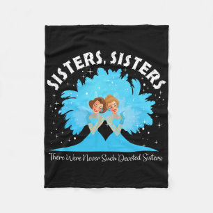 Sisters White Christmas Movie 1954 Xmas Snow Pajam Fleece Blanket
