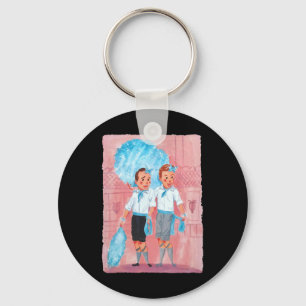 Sisters White Christmas Movie 1954 Xmas Snow Pajam Key Ring