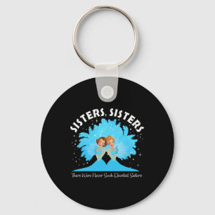 Sisters White Christmas Movie 1954 Xmas Snow Pajam Key Ring