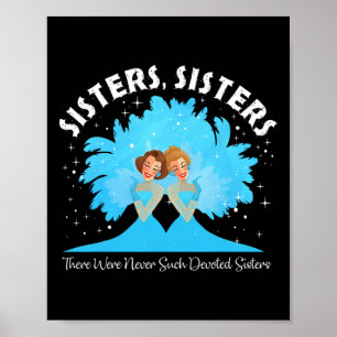 Sisters White Christmas Movie 1954 Xmas Snow Pajam Poster