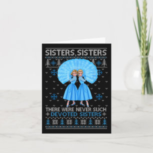 Sisters White Xmas Snow Christmas Movie 1954 Holid Card