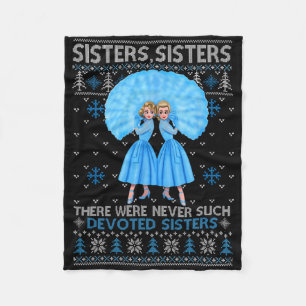 Sisters White Xmas Snow Christmas Movie 1954 Holid Fleece Blanket