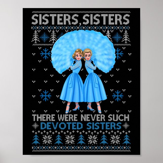 Sisters White Xmas Snow Christmas Movie 1954 Holid Poster (Front)