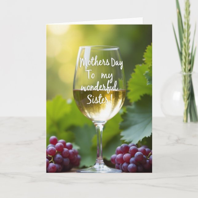 Sisters Wine Bouquet Card (Front)