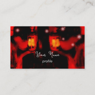 sisters with lamp business card