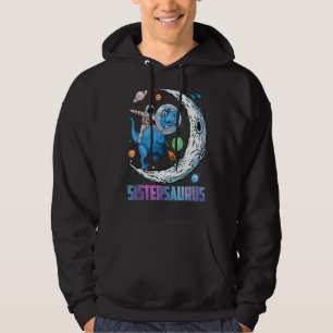 Sistersaurus Astronaut Riding Dinosaur Rex Mother' Hoodie