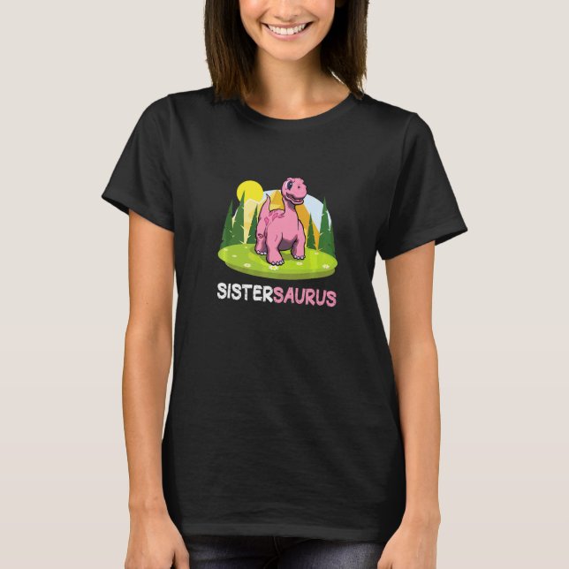 Sistersaurus Dinosaur  Cute Kiddo Apatosaurus T-Shirt (Front)
