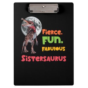 Sistersaurus Matching Sisters Dino Squad Design Clipboard