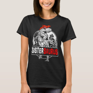 Sistersaurus Rex Dinosaur Sister Saurus Family Mat T-Shirt