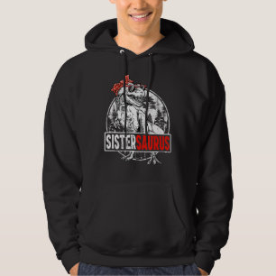 Sistersaurus Rex Dinosaurs Bandanna Saurus Family  Hoodie