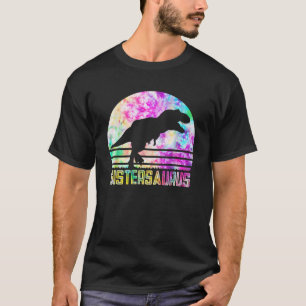 Sistersaurus Sister Saurus Dinosaur Vintage Sunset T-Shirt
