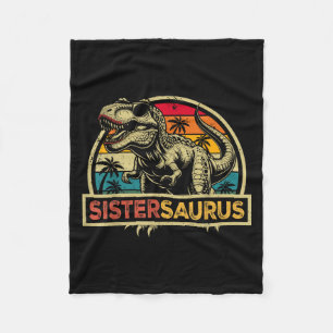 Sistersaurus T Rex Dinosaur Sister Saurus Family M Fleece Blanket
