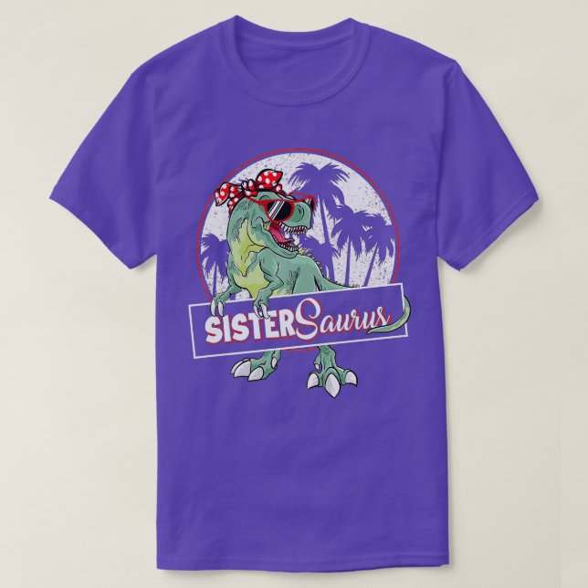 Sistersaurus T Rex Dinosaur Sister Saurus Family M T-Shirt (Design Front)