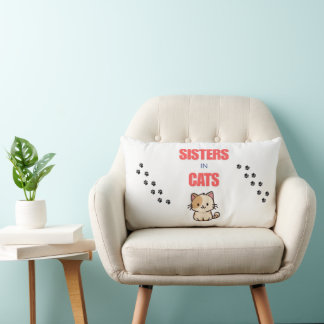 SISTERSINCATSPILLOW LUMBAR CUSHION