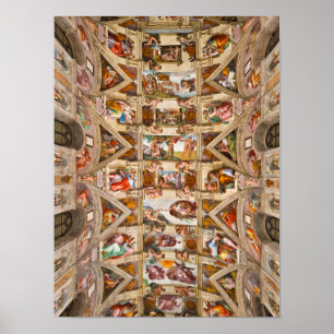 Sistine Chapel Ceiling, 1512 by Michelangelo Poster