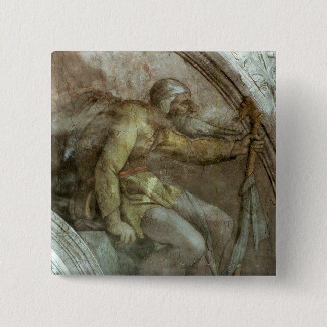 Sistine Chapel Ceiling 15 Cm Square Badge (Front)