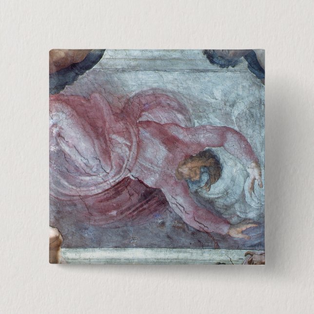 Sistine Chapel Ceiling 2 15 Cm Square Badge (Front)