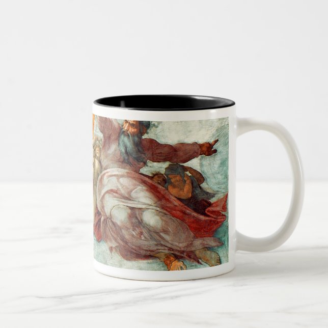 Sistine Chapel Ceiling 3 Two-Tone Coffee Mug (Right)