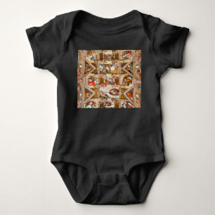 Sistine Chapel Ceiling by Michelangelo Buonarroti Baby Bodysuit