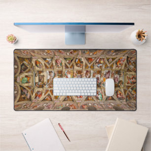 Sistine Chapel Ceiling by Michelangelo Desk Mat