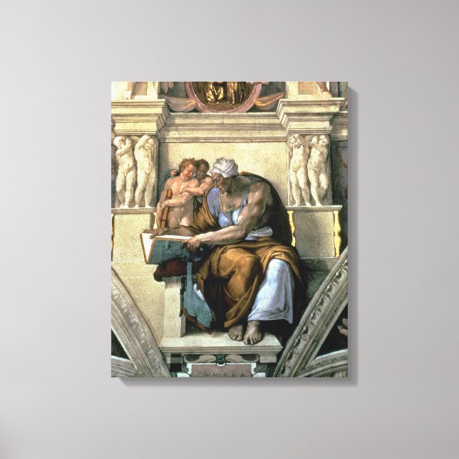 Sistine Chapel Ceiling: Cumaean Sibyl, 1510 Canvas Print (Front)
