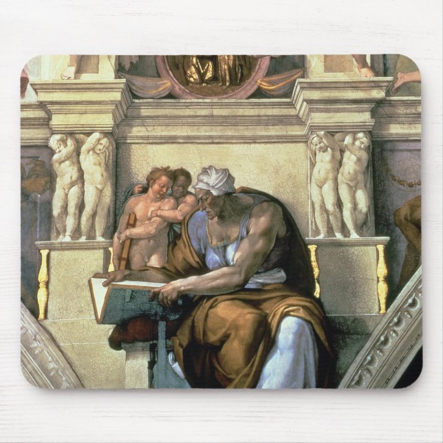 Sistine Chapel Ceiling: Cumaean Sibyl, 1510 Mouse Mat (Front)