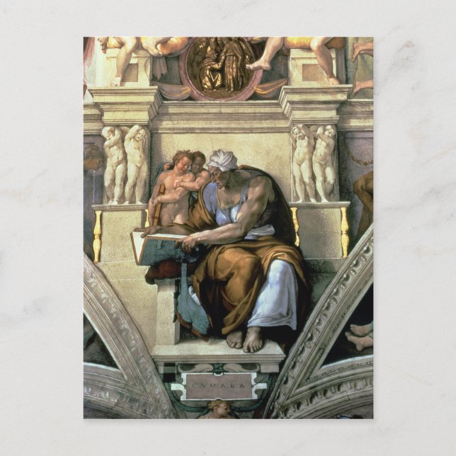 Sistine Chapel Ceiling: Cumaean Sibyl, 1510 Postcard (Front)