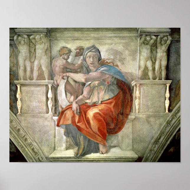 Sistine Chapel Ceiling: Delphic Sibyl Poster (Front)