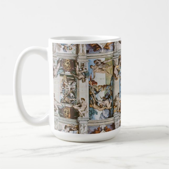 Sistine Chapel Ceiling Michelangelo Coffee Mug (Left)