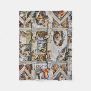 Sistine Chapel Ceiling Michelangelo Fleece Blanket
