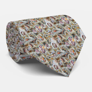 "Sistine Chapel ceiling" , Michelangelo Tie