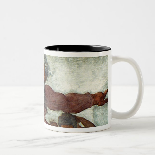 Sistine Chapel Ceiling Two-Tone Coffee Mug (Right)