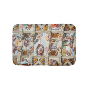 Sistine Chapel Michelangelo - Vatican, Rome, Italy Bath Mat