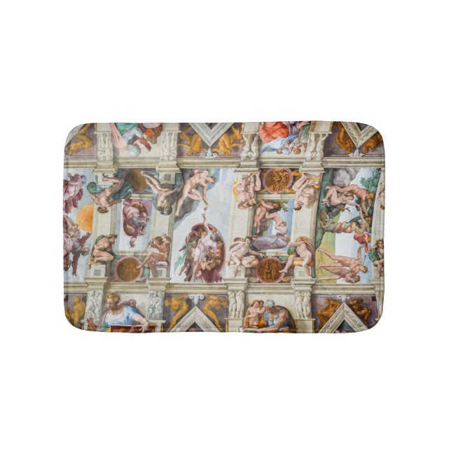 Sistine Chapel Michelangelo - Vatican, Rome, Italy Bath Mat (Front)