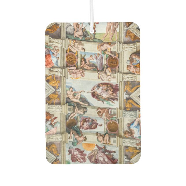Sistine Chapel Michelangelo - Vatican, Rome, Italy Car Air Freshener (Front)