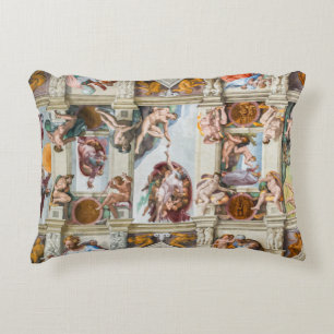 Sistine Chapel Michelangelo - Vatican, Rome, Italy Decorative Cushion