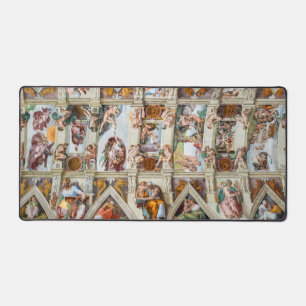 Sistine Chapel Michelangelo - Vatican, Rome, Italy Desk Mat