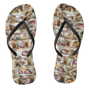 Sistine Chapel Michelangelo - Vatican, Rome, Italy Flip Flops