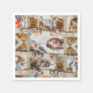 Sistine Chapel Michelangelo - Vatican, Rome, Italy Napkin