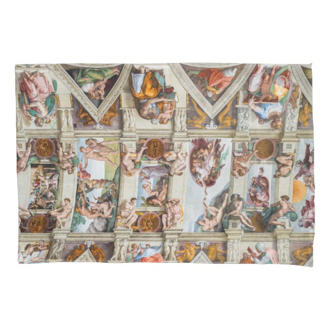 Sistine Chapel Michelangelo - Vatican, Rome, Italy Pillowcase (Front)