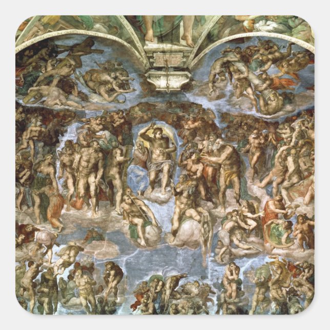 Sistine Chapel: The Last Judgement, 1538-41 Square Sticker (Front)