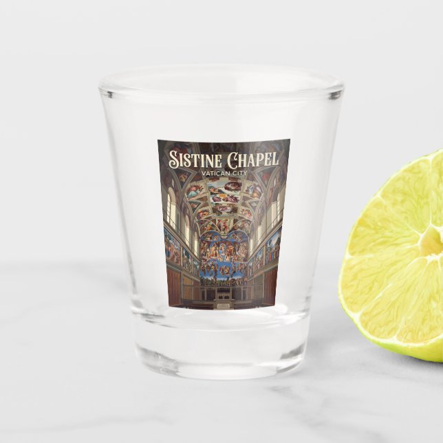 Sistine Chapel Vatican City Shot Glass (Front)