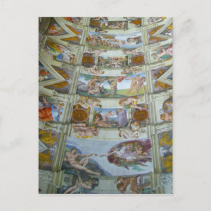 sistine detail postcard