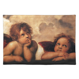Sistine Madonna 2 Angels by Raphael Placemat